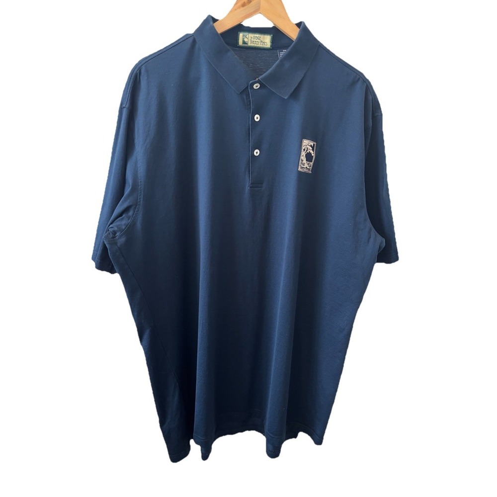 Torrey Pines The Lodge Golf Polo Shirt Mens  XXL Blue 100% US Made Supima Cotton